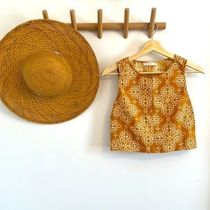 Golden Crop Shell Top